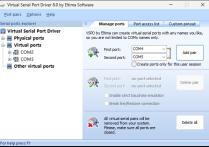 虚拟串口驱动程序：VirtualSerialPortDriver